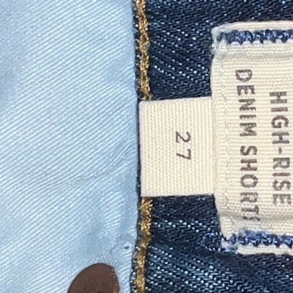 Madewell High Rise Distressed Raw Hem Denim Jean Shorts Sz 27 - Picture 4 of 8